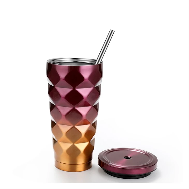 Personalized tumbler coffee mug tumbler with straw custom vacuum cup